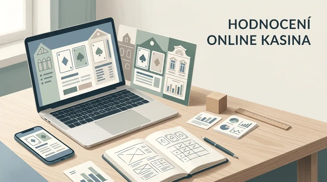 Analytická ilustrace online casina pro český trh bez loga a značkových prvků