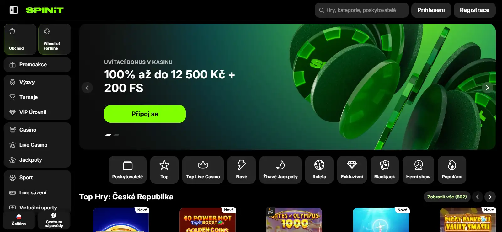 Česká verze oficiálního webu Spinit